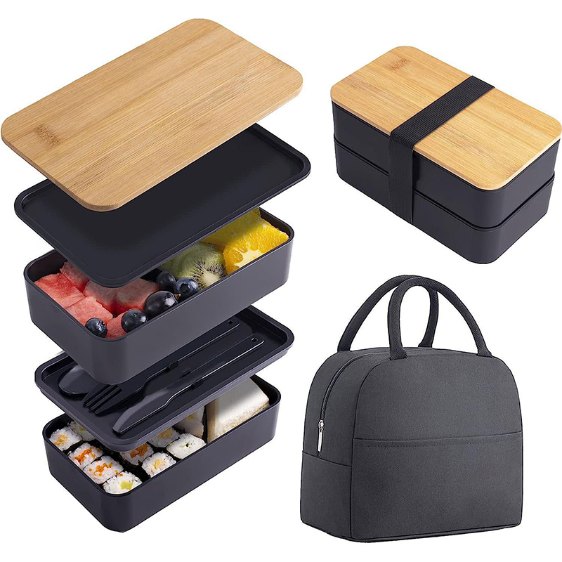Meal Prep Rezepte - Stackable Bento Box with Utensils 1200ML