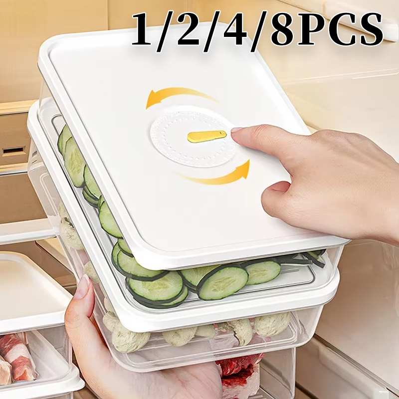 Meal Prep Containers Xl - Multi-Purpose Food Freshness Container Clear Fridge