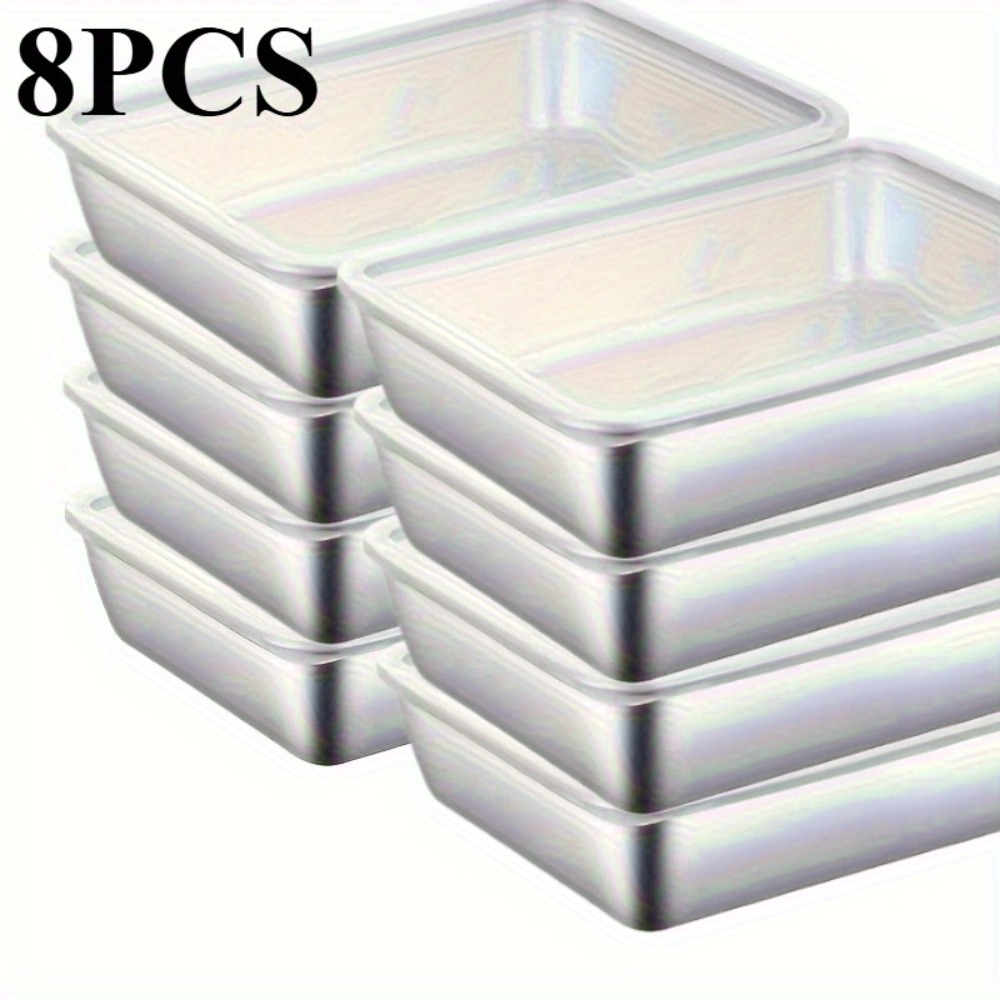 Meal Prep Containers Xl - 8-Piece Stainless Steel Food Containers, Leakproof