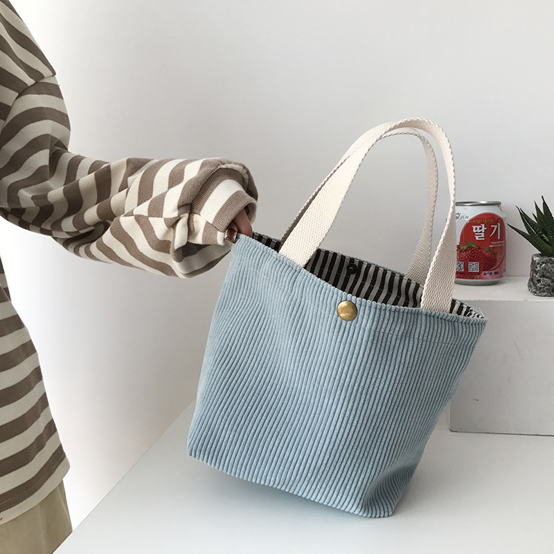 Small Corduroy Lunch Bag For W - đánh giá và giá Meal Prep Bag