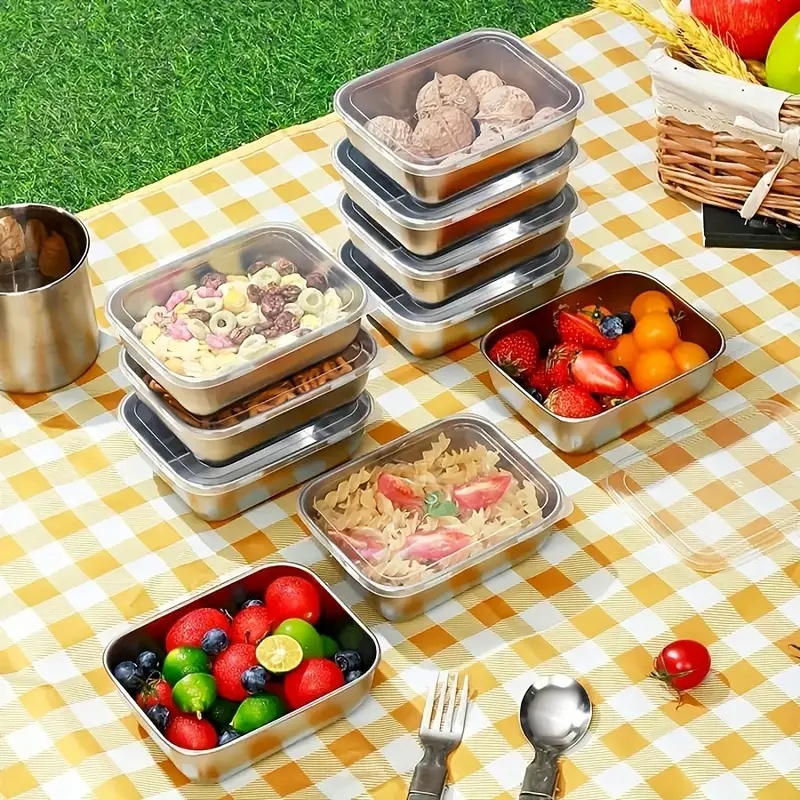 5-Piece Stainless Steel Food S - đánh giá và giá Meal Prep Containers Xl