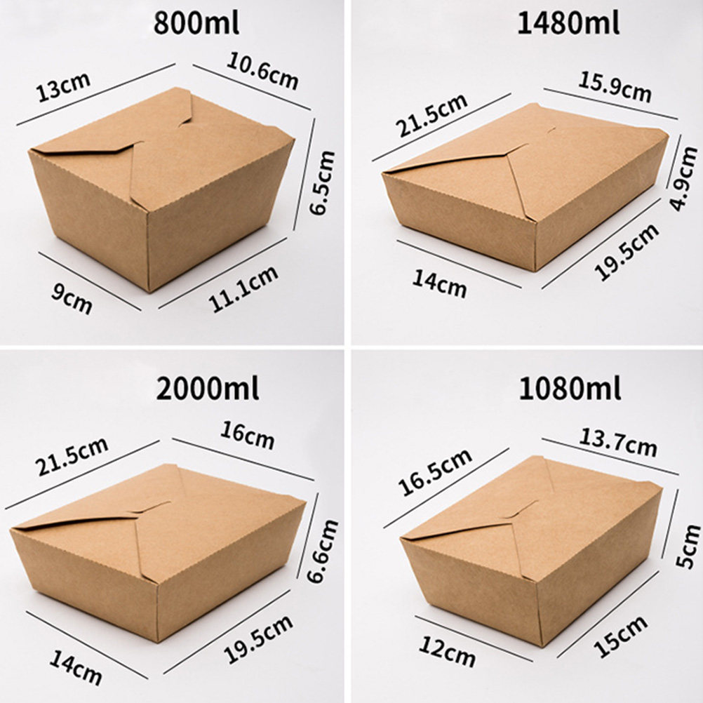 20Pcs Kraft Paper Lunch Box Di - đánh giá và giá Meal Prep Day