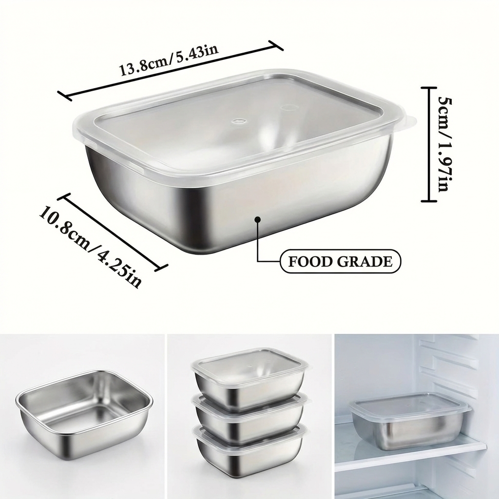 5PCS Stainless Steel Food Stor - đánh giá và giá Meal Prep Containers Xl
