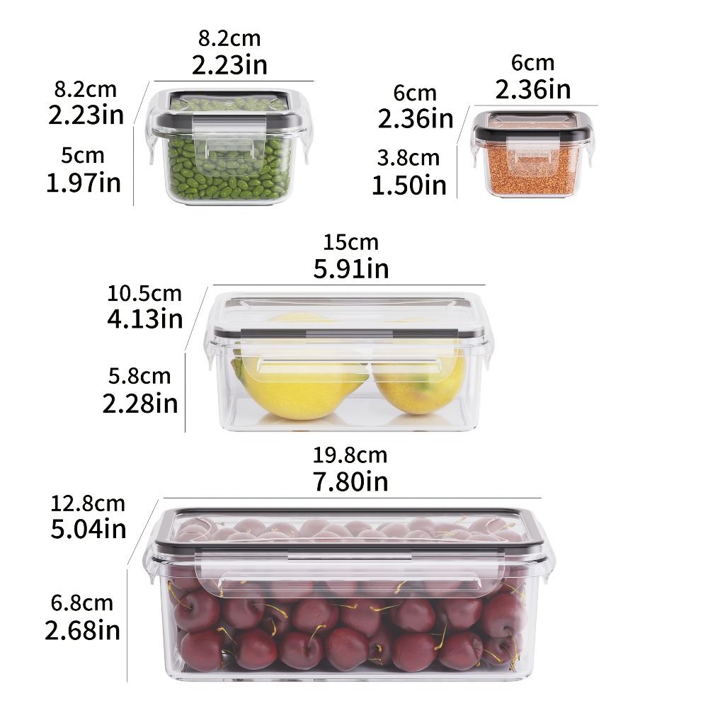 8-PC BPA-Free Airtight Food Co - đánh giá và giá Meal Prep Containers Xl