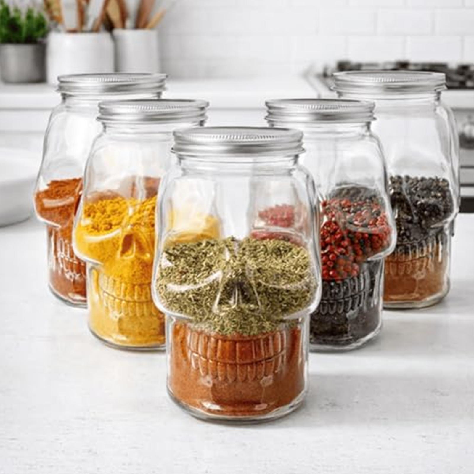 Transparent Skull Jars with Li - đánh giá và giá Meal Prep Day