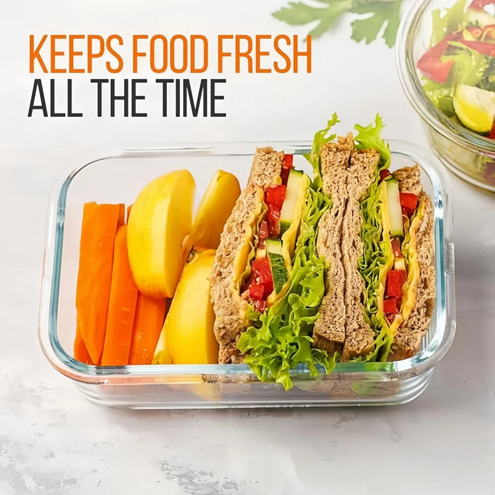 BPA-Free Glass Lunch Box Recta - đánh giá và giá Meal Prep Rezepte