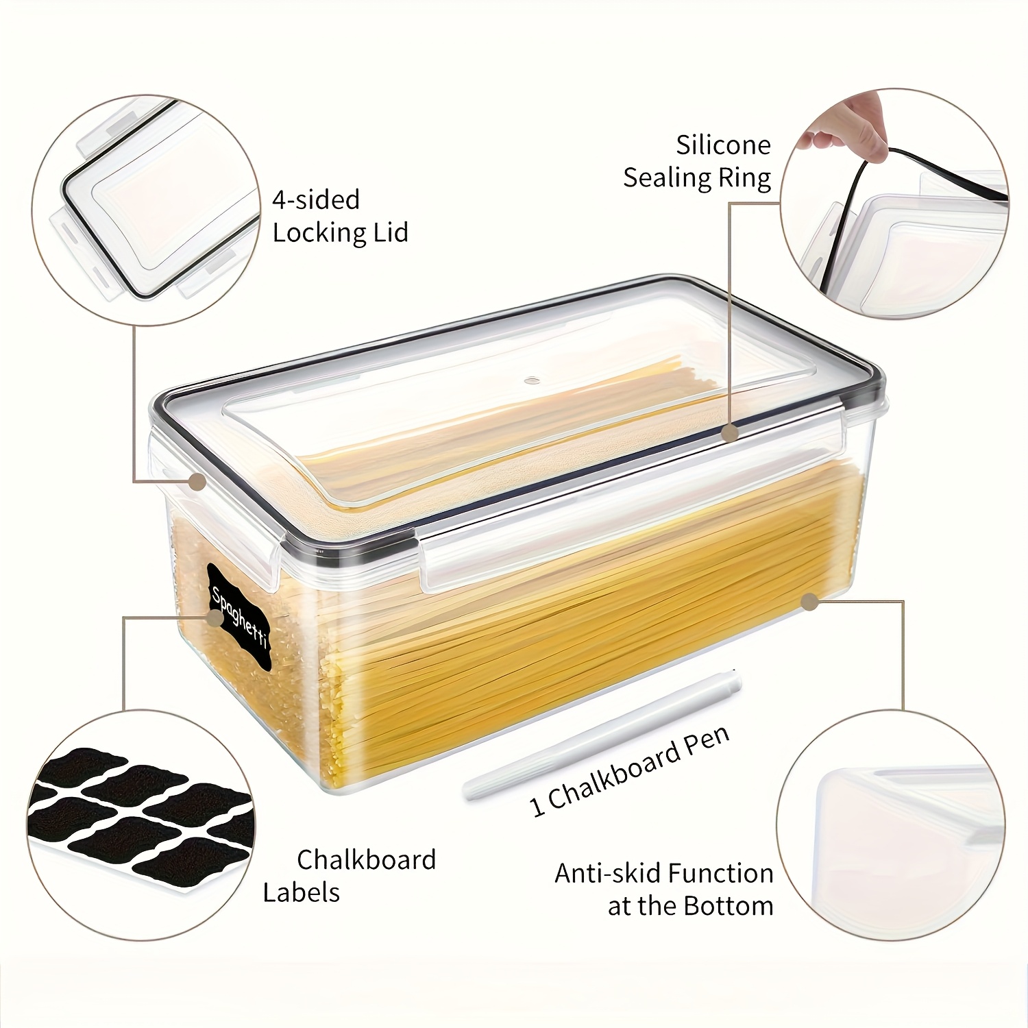 1/2/3/Sets Airtight Food Stora - đánh giá và giá Meal Prep Containers Xl