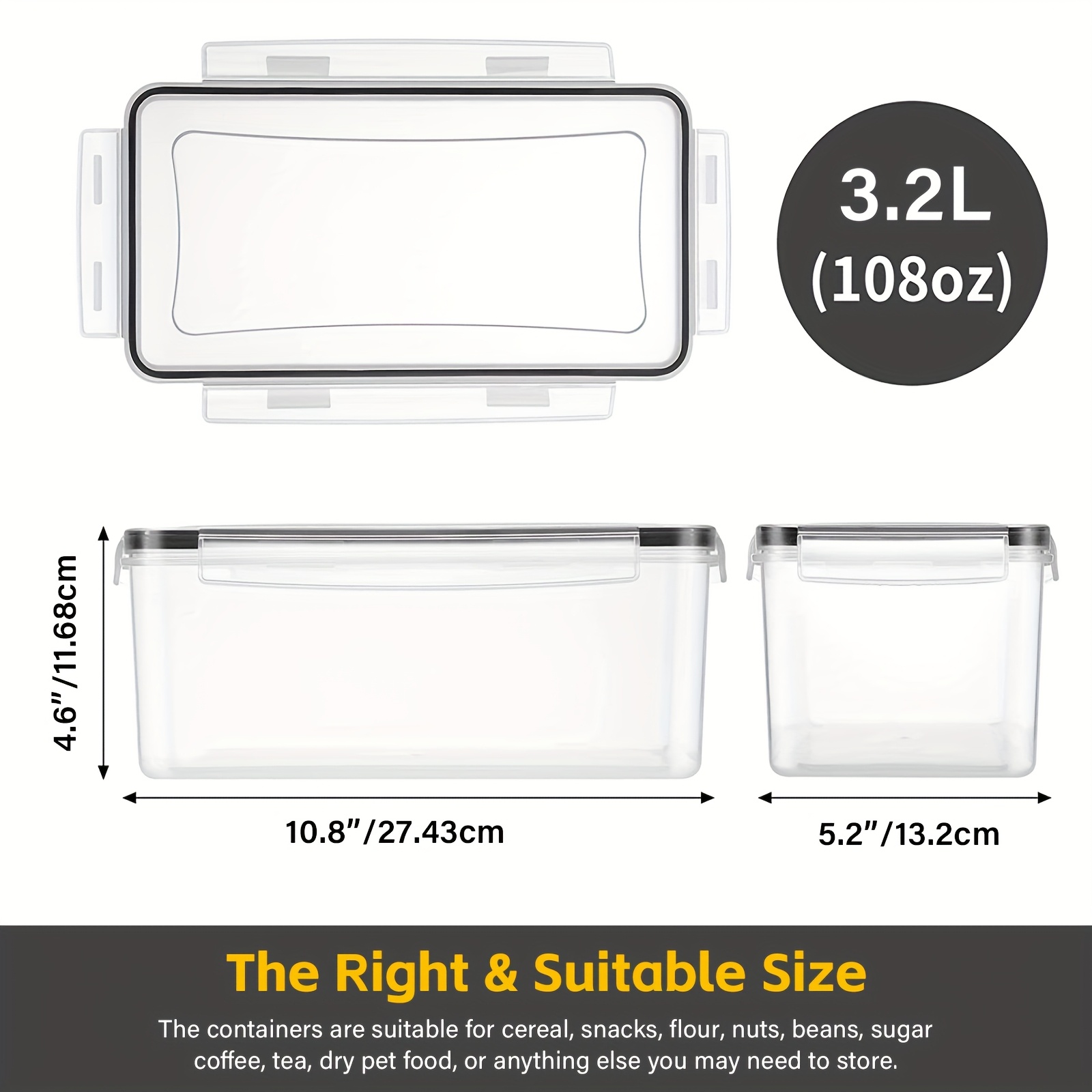 1/2/3/Sets Airtight Food Stora - đánh giá và giá Meal Prep Containers Xl