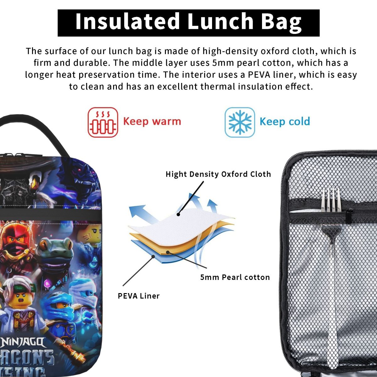 Custom N-Ninjagos Hero Team Re - đánh giá và giá Meal Prep Bag