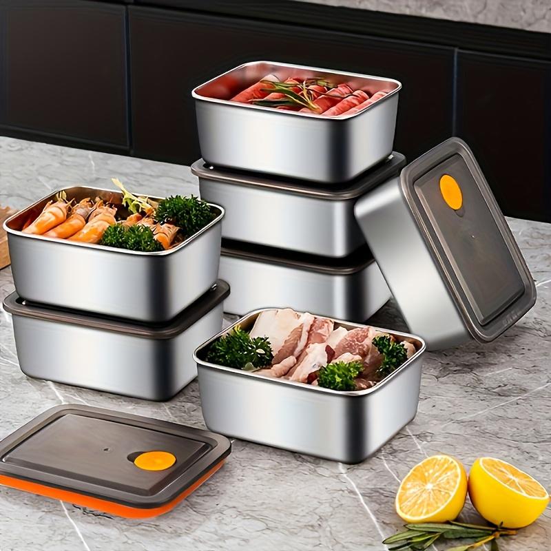 4pc Stainless Steel Food Stora - đánh giá và giá Meal Prep Containers Xl