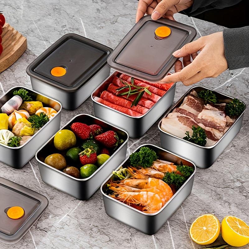 4pc Stainless Steel Food Stora - đánh giá và giá Meal Prep Containers Xl