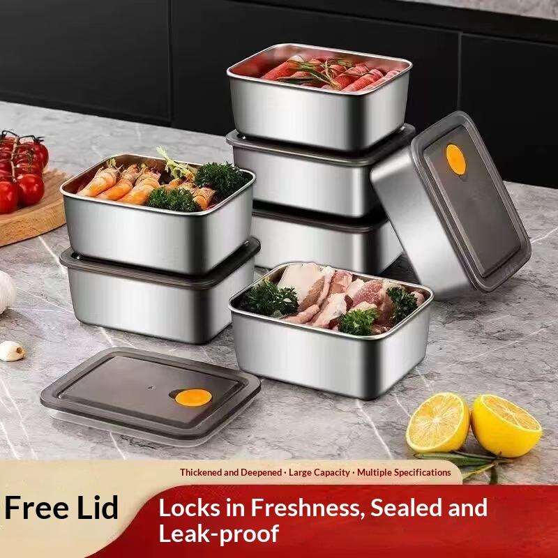 4pc Stainless Steel Food Stora - đánh giá và giá Meal Prep Containers Xl