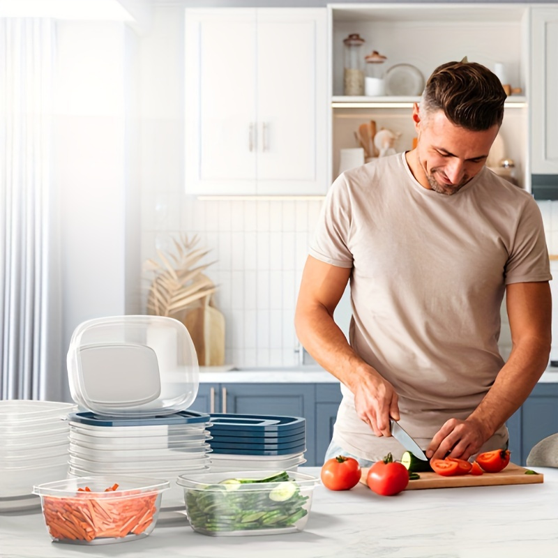 A Set of 6 Transparent Stackab - đánh giá và giá Meal Prep Containers Xl