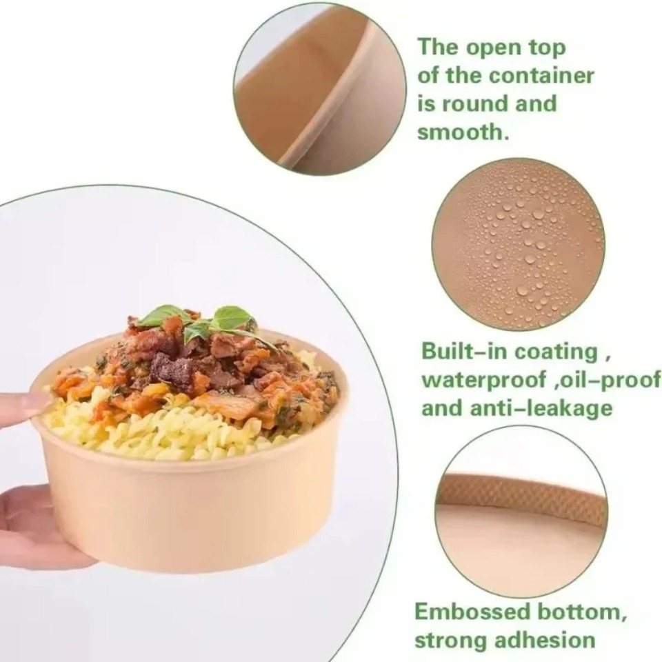 5/10/20PCS Kraft Paper Bowls w - đánh giá và giá Meal Prep Day