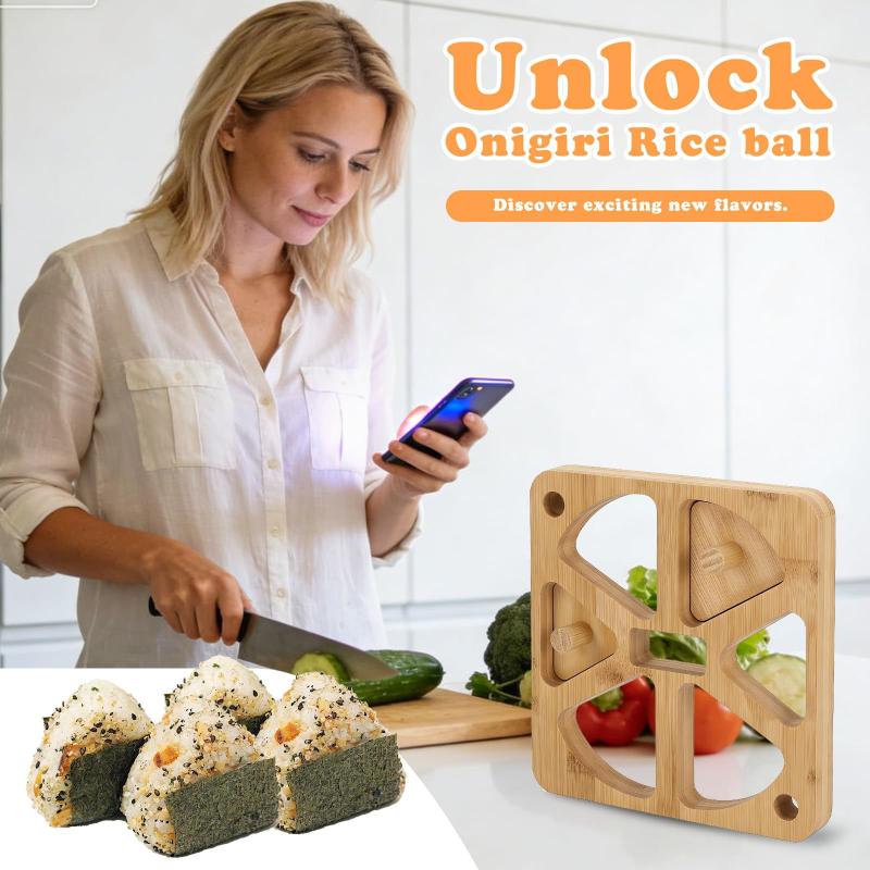 Wooden Onigiri Rice Ball Mold  - đánh giá và giá Meal Prep Japanese